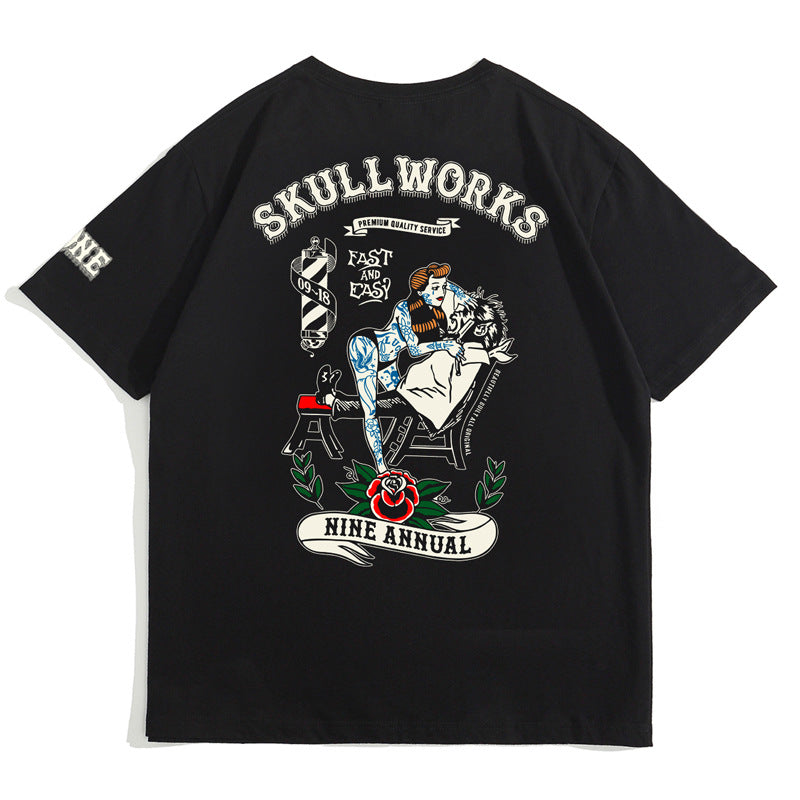 Men And Women Couple Short Sleeve TEE Cotton